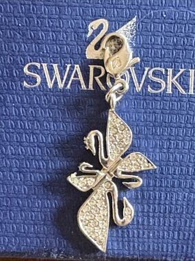 Swarovski Double Swan Charm